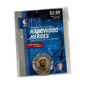 NBA LeBron James Medallion Silver Like New 2005 Hardwood Heroes Cavaliers